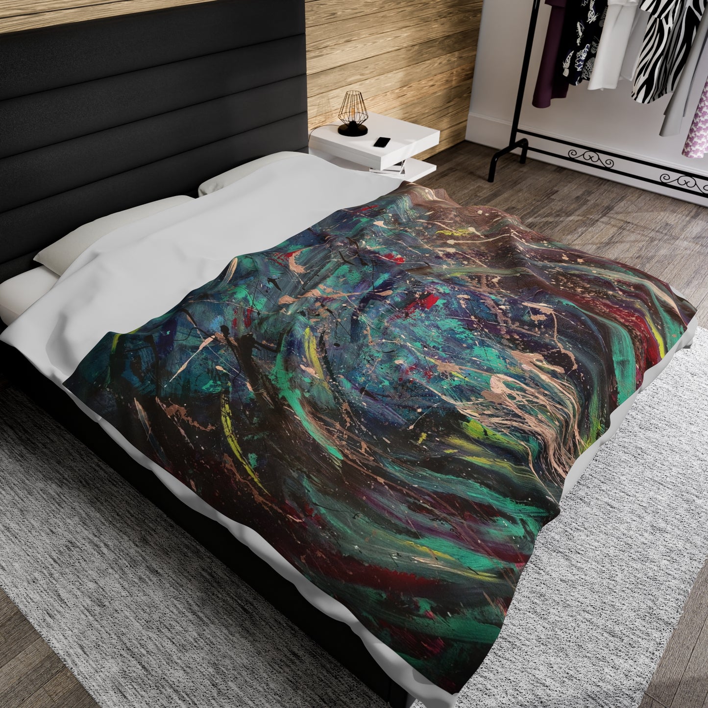 Abstract Plush Blanket By Buisty